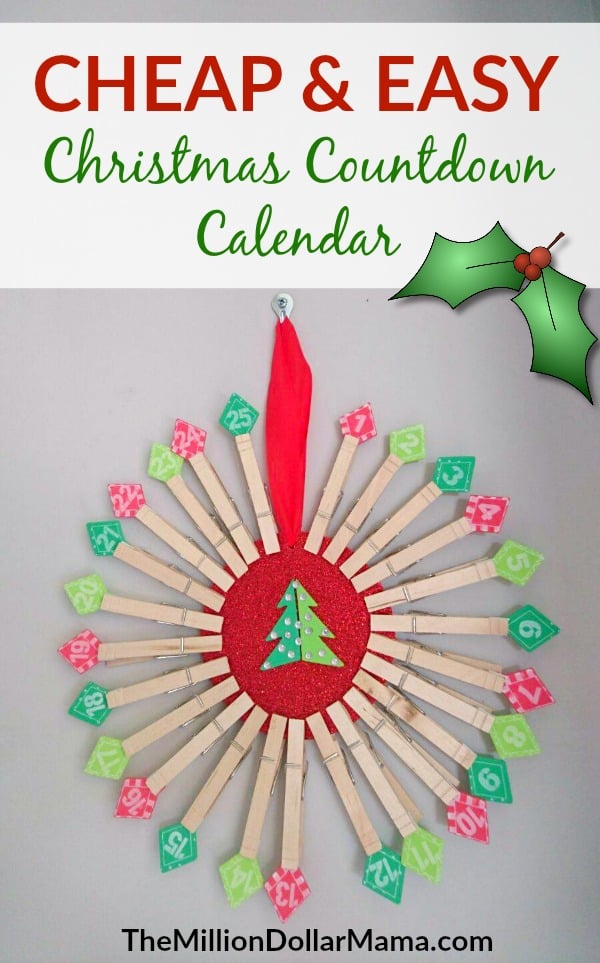 Cheap and easy DIY Christmas countdown calendar - the perfect DIY advent calendar to make this Christmas!