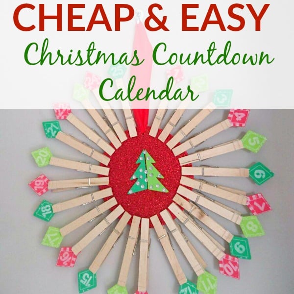 Cheap & Easy DIY Christmas Countdown Calendar