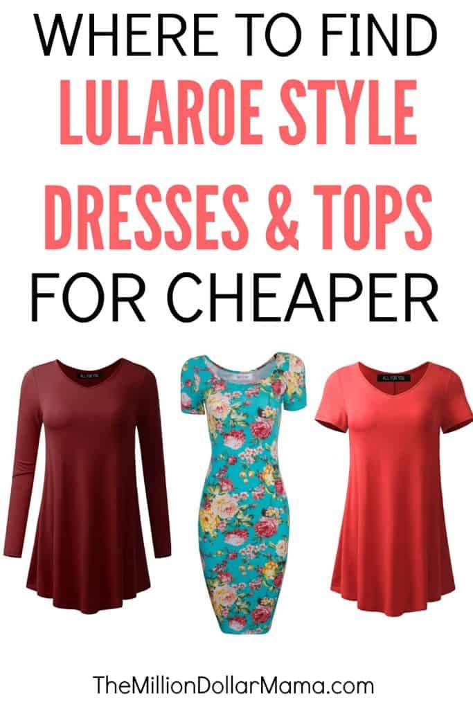 Looking for a cheaper alternative to Lularoe dresses and tops, like the Irma, Carly, Nicole, etc? Click through to find out my favorite Lularoe dupes!