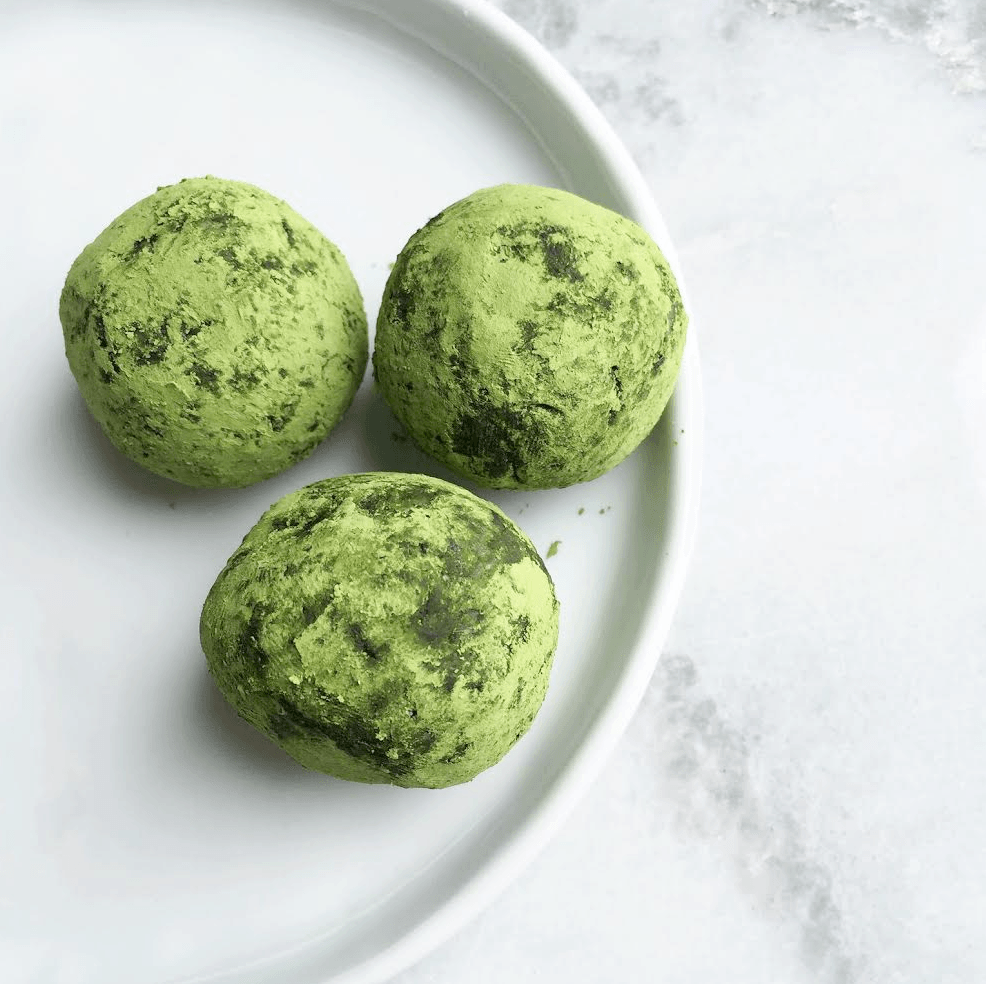 Raw Matcha Coconut and Date Balls