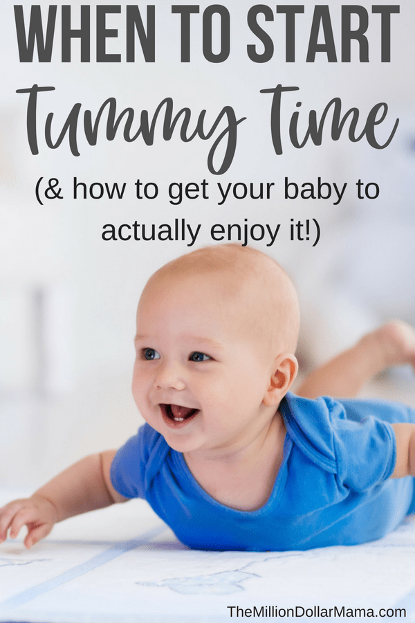 When to start tummy time and how to get your baby to actually enjoy it! #whentostarttummytime #tummytime #tummytimetips