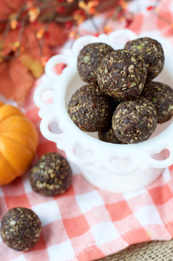 chocolate pumpkin seed power balls